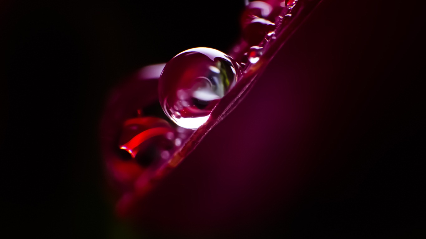 Windows 7 壁紙：水珠 #5 - 1366x768