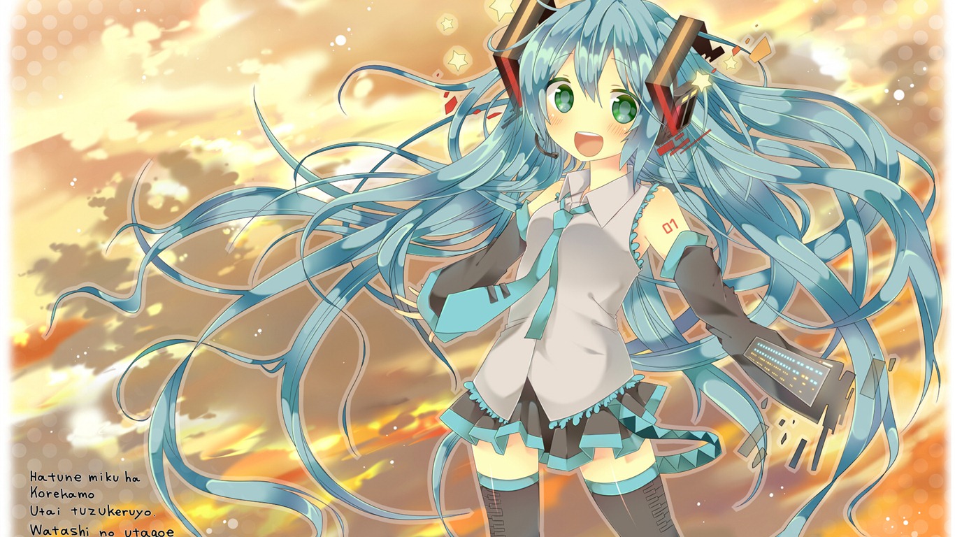 Hatsune Miku řady tapety (5) #3 - 1366x768