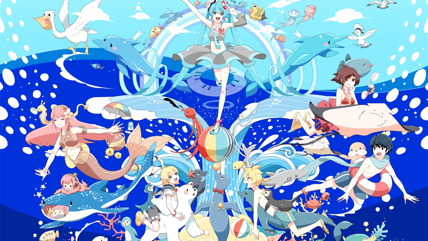 Hatsune Miku 初音未來系列 壁紙(五) #5 - 1366x768
