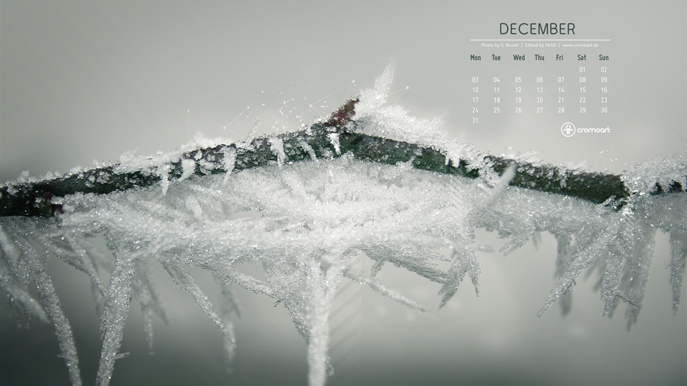 Dezember 2012 Kalender Wallpaper (2) #20 - 1366x768
