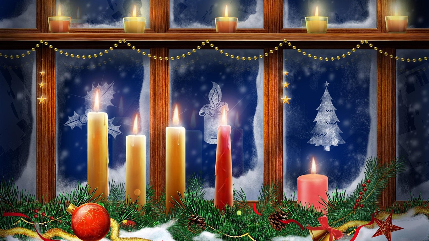 Veselé Vánoce HD Wallpaper Nejlepší #14 - 1366x768