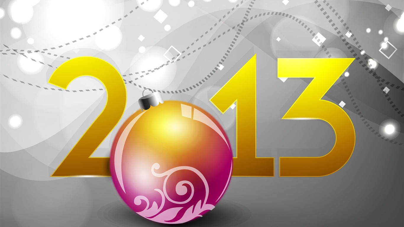 2013 Šťastný Nový Rok HD Tapety na plochu #4 - 1366x768