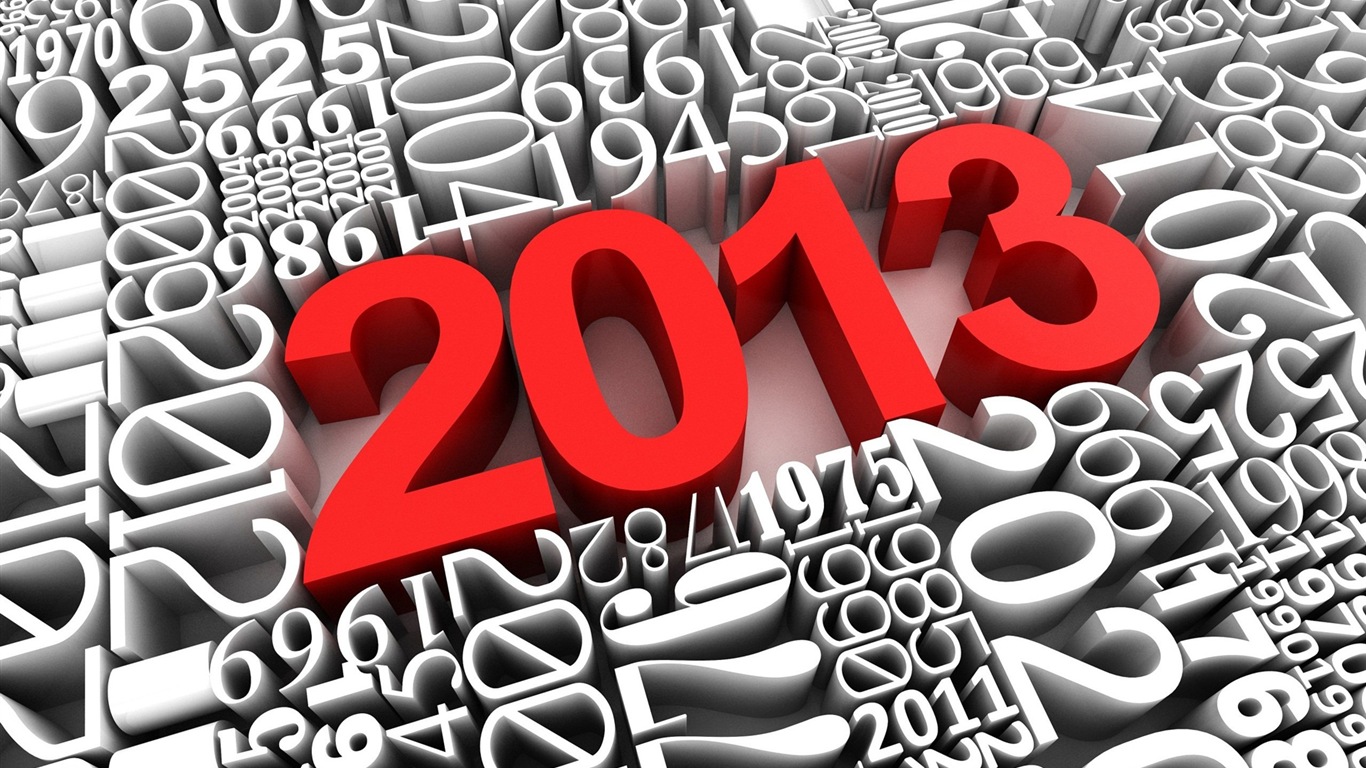 2013 Šťastný Nový Rok HD Tapety na plochu #7 - 1366x768