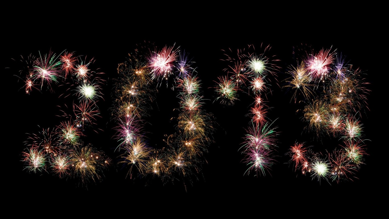 2013 Šťastný Nový Rok HD Tapety na plochu #14 - 1366x768