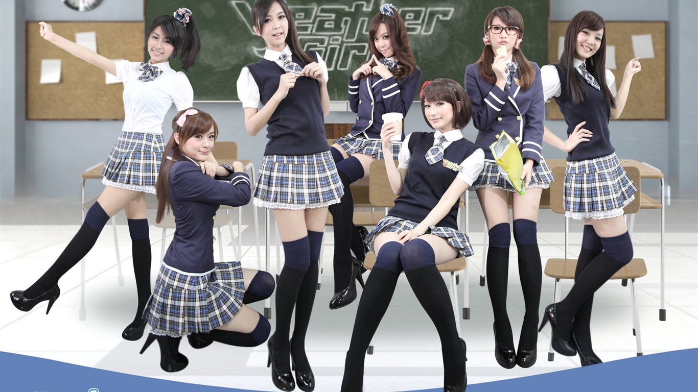 Weather Girls 天氣女孩 高清壁紙 #29 - 1366x768