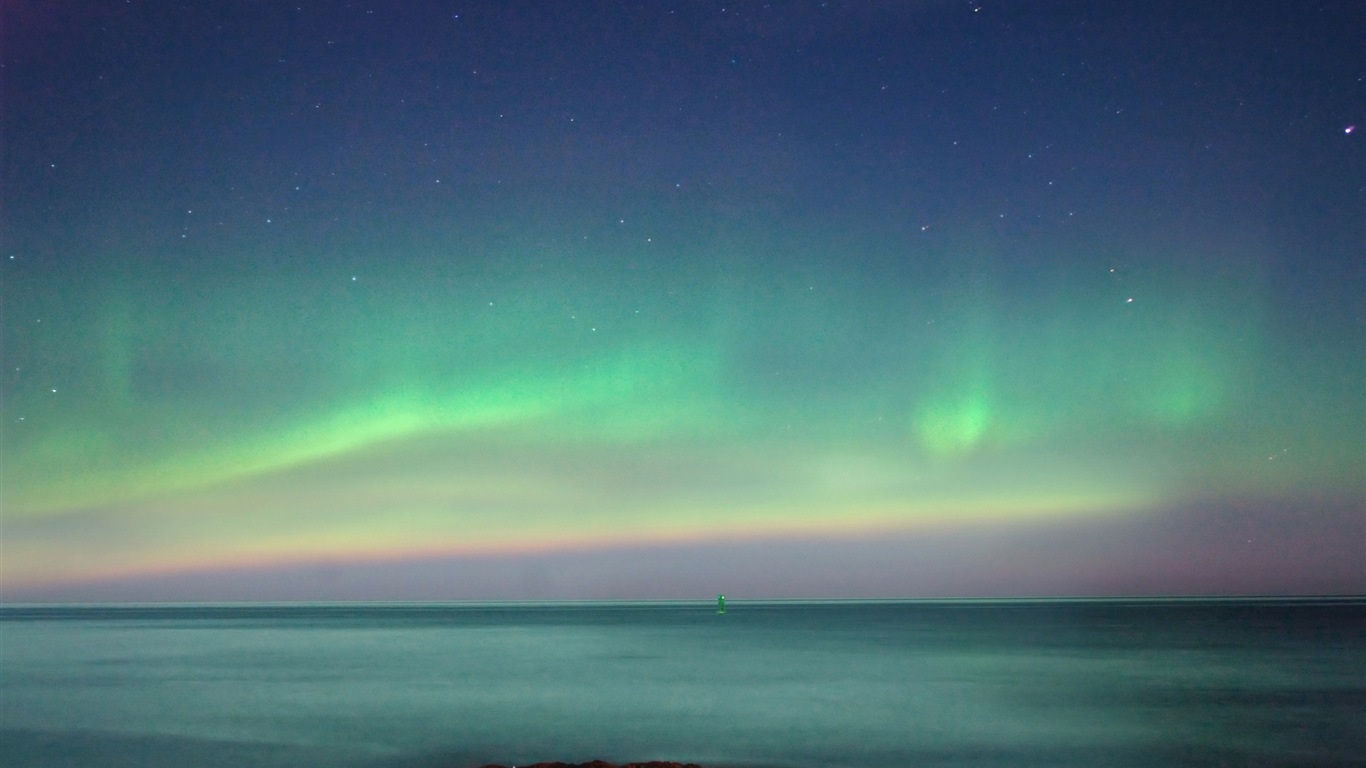 Merveilles naturelles du Nord Fond d'écran HD Lumières (2) #8 - 1366x768