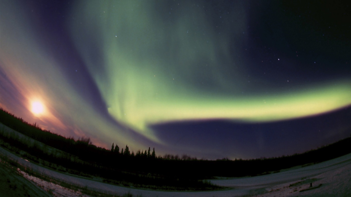 Merveilles naturelles du Nord Fond d'écran HD Lumières (2) #11 - 1366x768