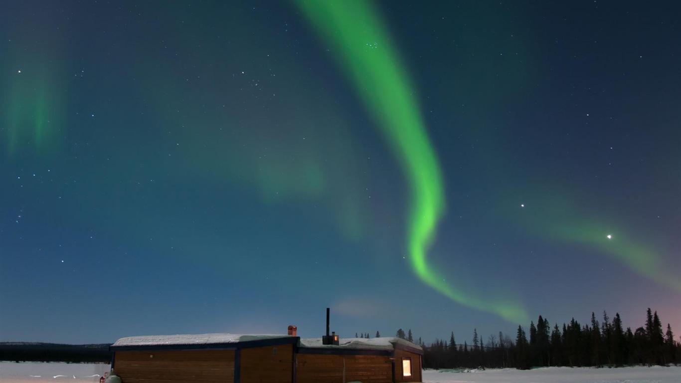 Merveilles naturelles du Nord Fond d'écran HD Lumières (2) #16 - 1366x768