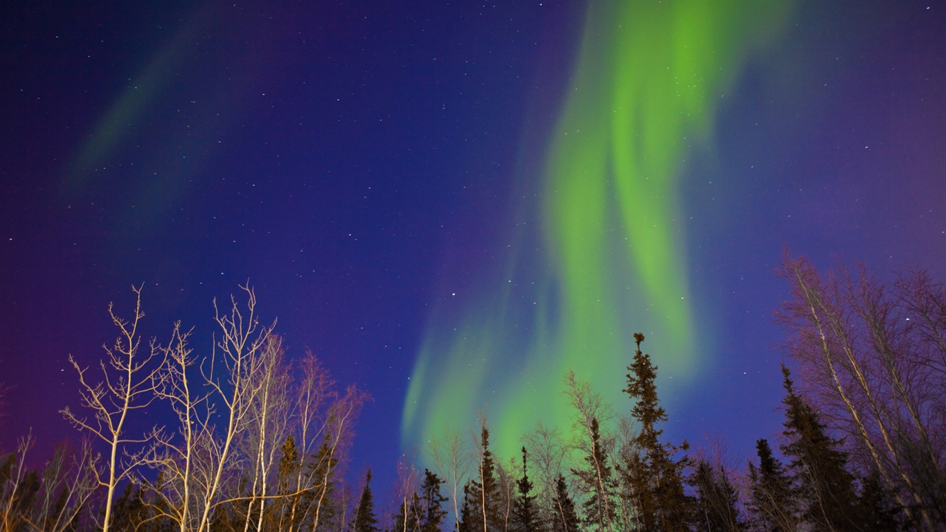 Merveilles naturelles du Nord Fond d'écran HD Lumières (2) #20 - 1366x768