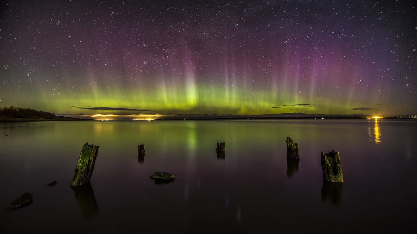 Merveilles naturelles du Nord Fond d'écran HD Lumières (2) #24 - 1366x768