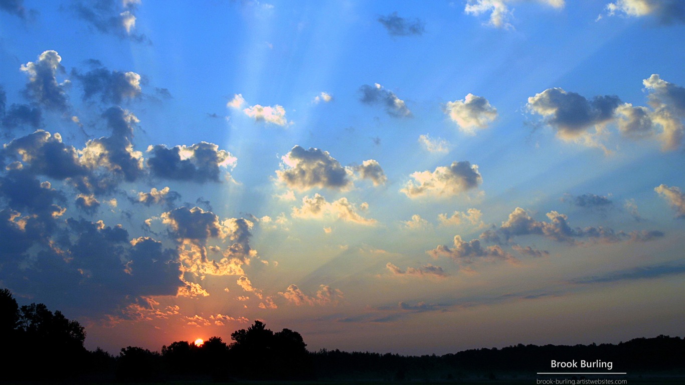 Windows 8 Wallpaper: Painted Skies #3 - 1366x768