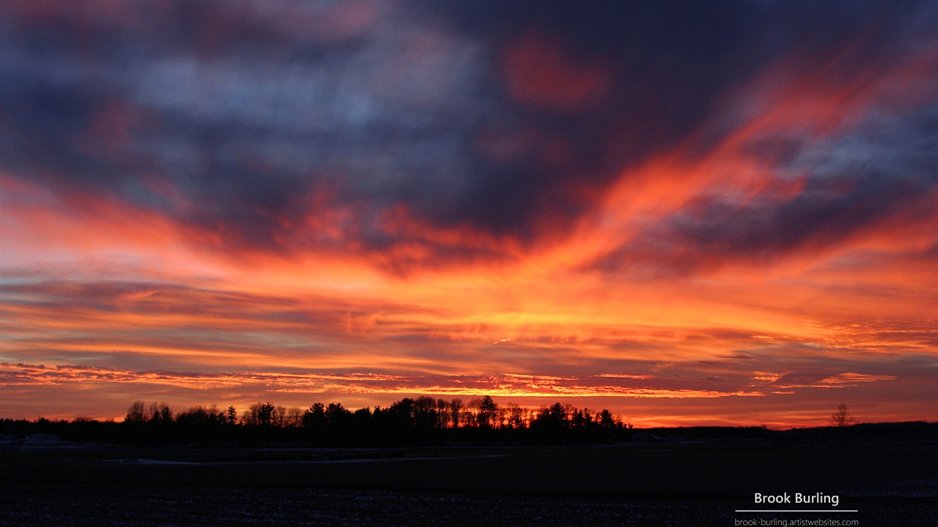 Windows 8 Fondos de pantalla: Painted Skies #4 - 1366x768