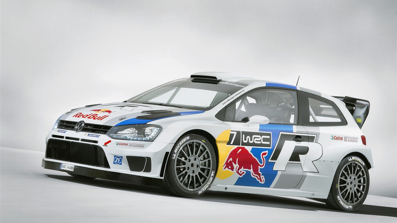 2013 폭스 바겐 폴로 R WRC HD 배경 화면 #1 - 1366x768