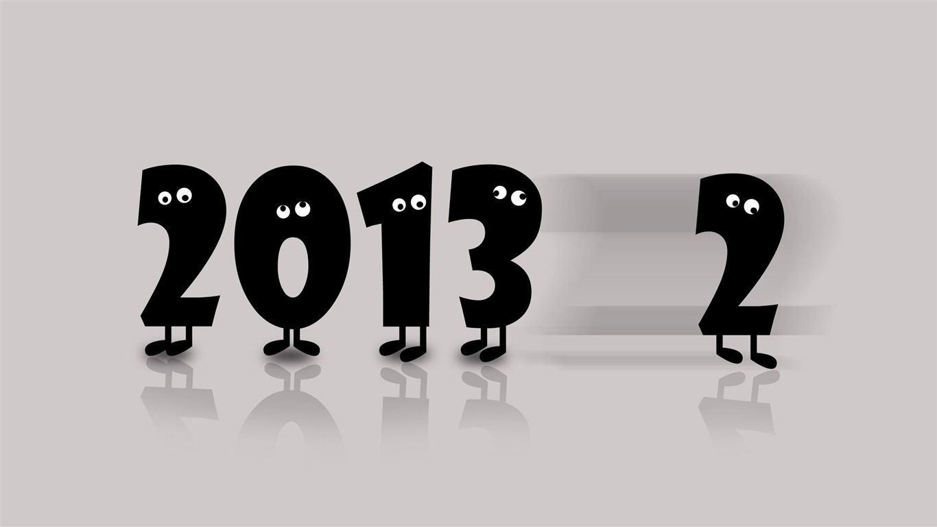 2013 새해 테마 창작 배경 화면 (1) #2 - 1366x768