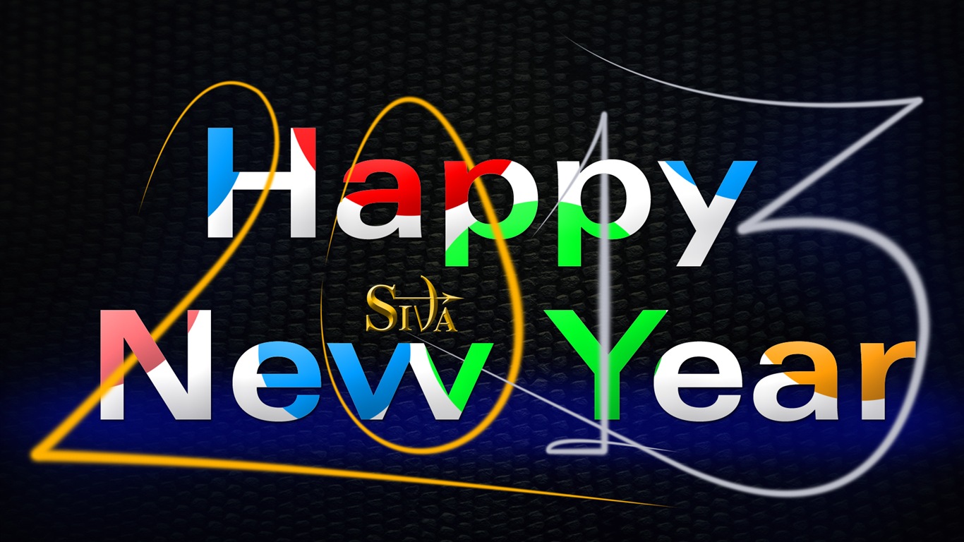 2013 New Year theme creative wallpaper(1) #4 - 1366x768