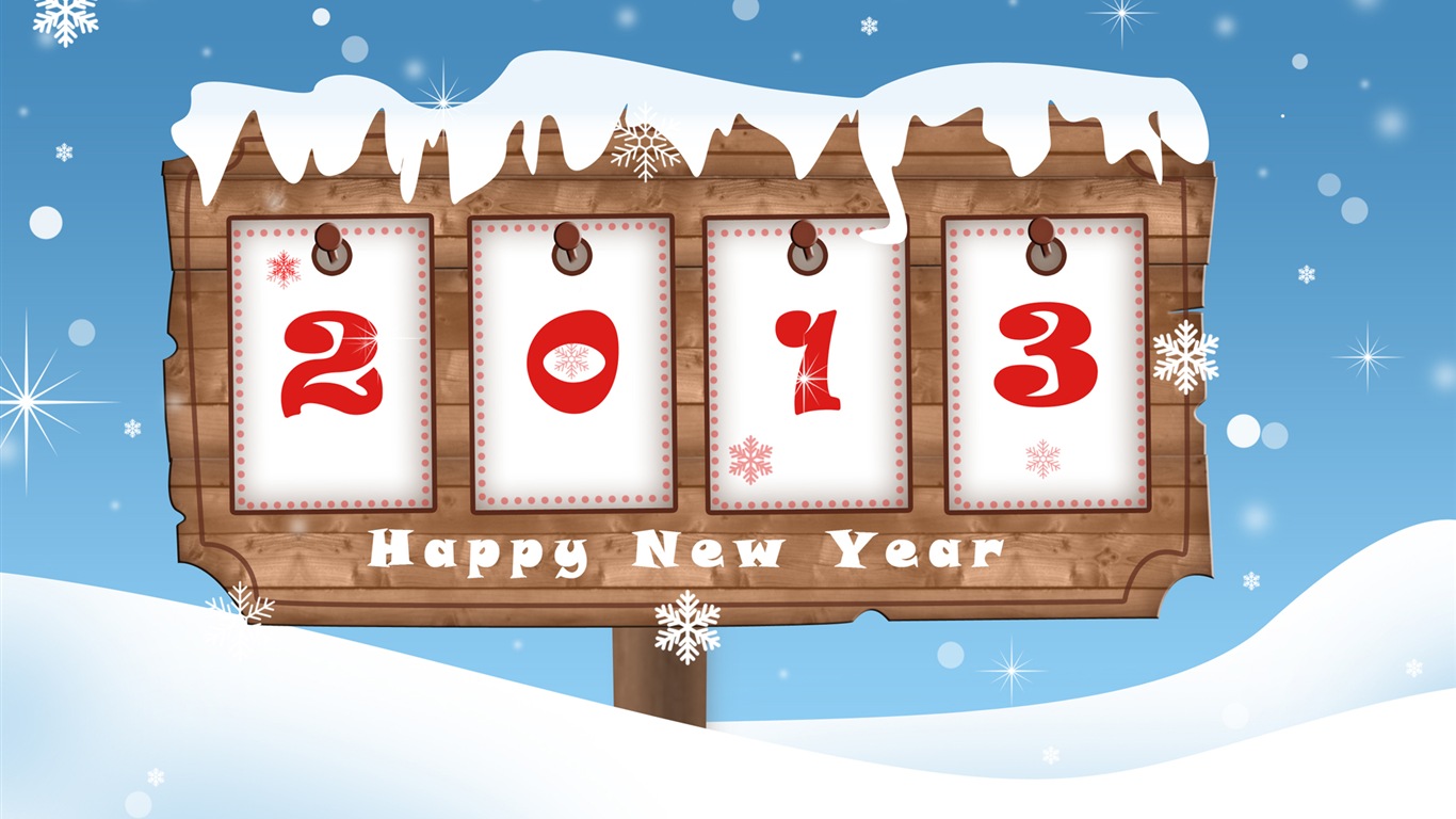 2013 New Year theme creative wallpaper(1) #6 - 1366x768