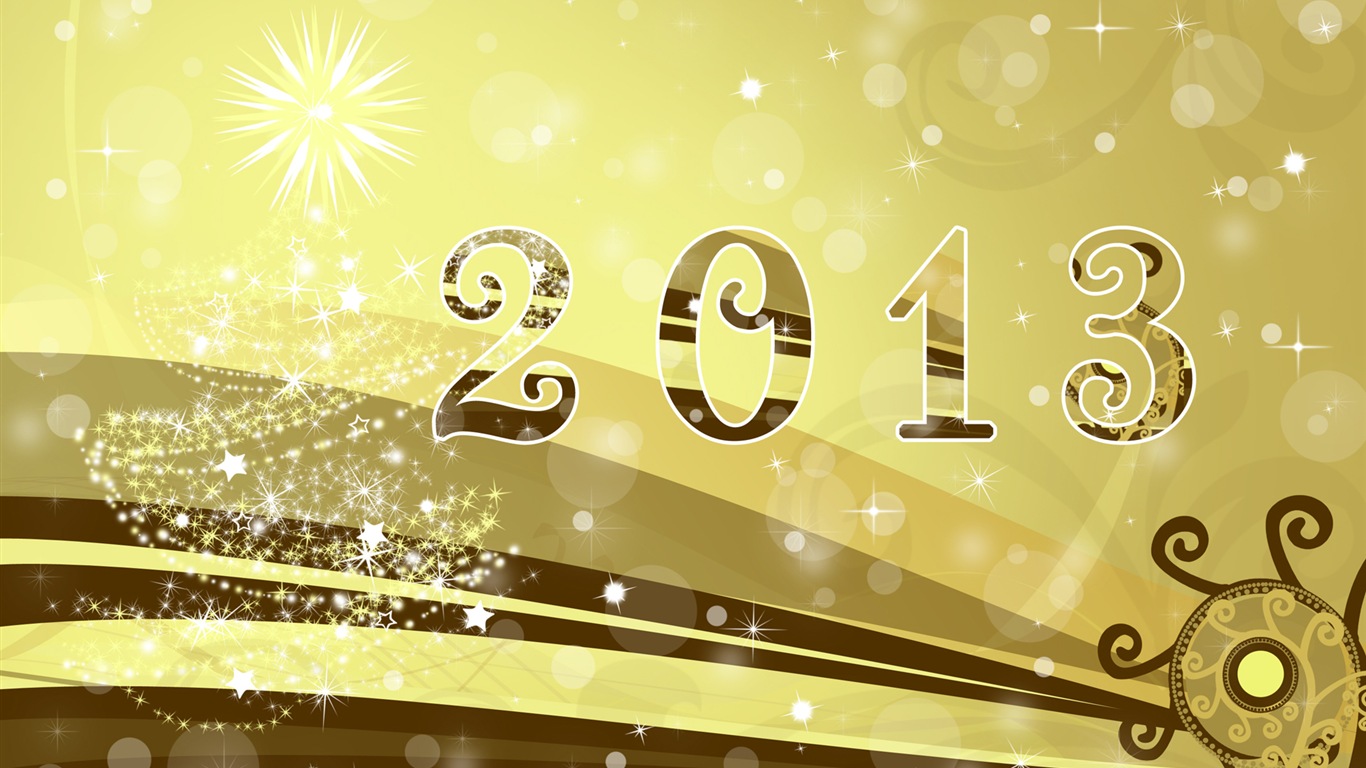 2013 새해 테마 창작 배경 화면 (1) #7 - 1366x768