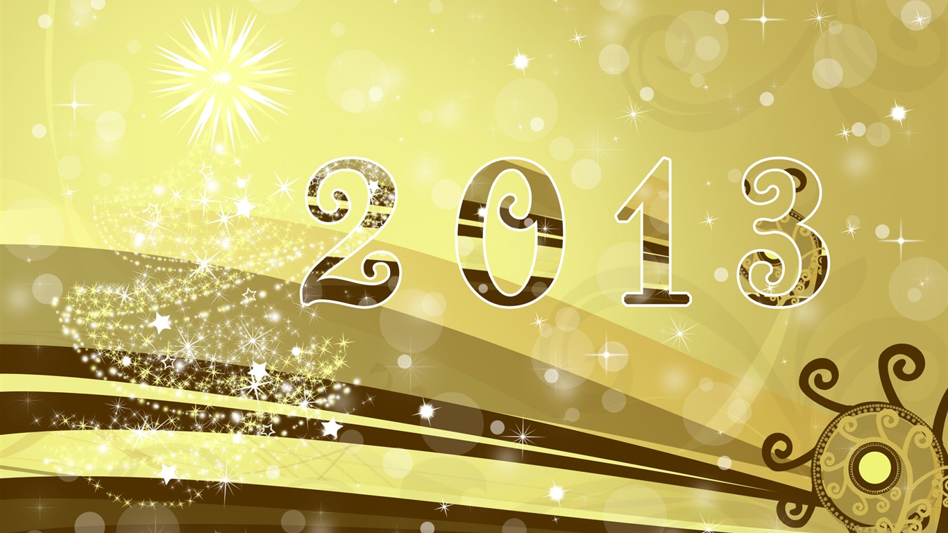 2013 New Year theme creative wallpaper(1) #7 - 1366x768