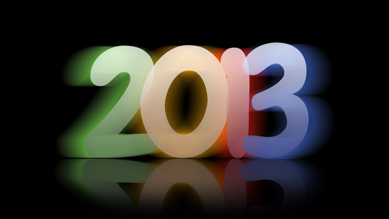 2013 New Year theme creative wallpaper(1) #8 - 1366x768