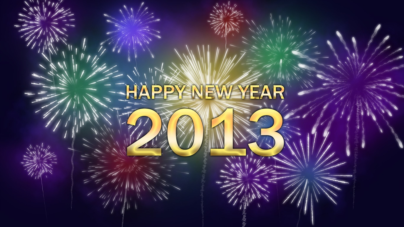 2013 New Year theme creative wallpaper(1) #11 - 1366x768