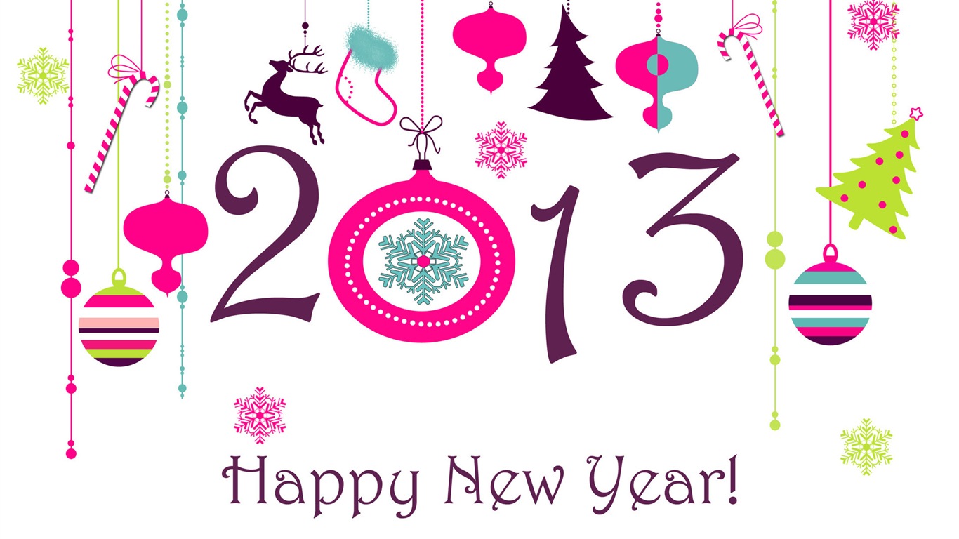2013 新年主題 創意壁紙(一) #14 - 1366x768