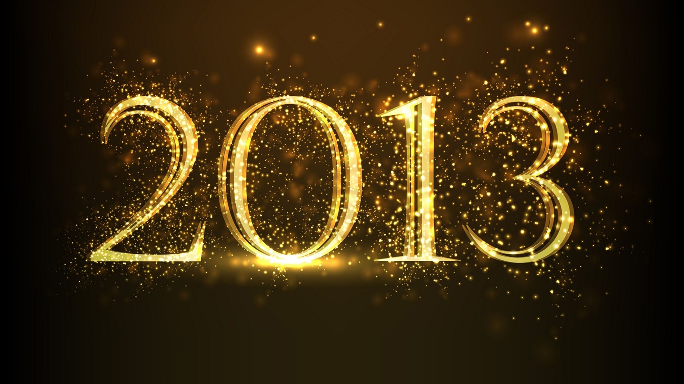 2013 New Year theme creative wallpaper(2) #1 - 1366x768