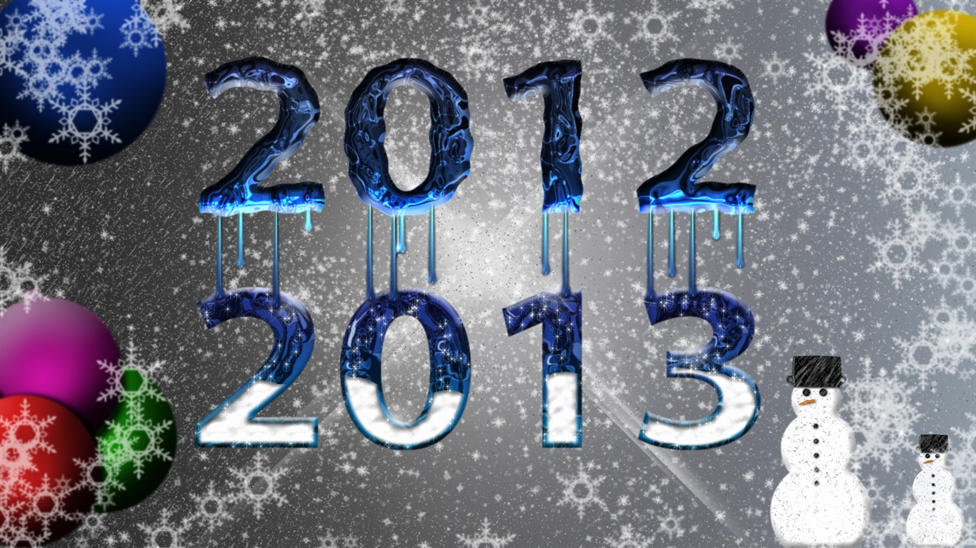 2013 New Year theme creative wallpaper(2) #3 - 1366x768