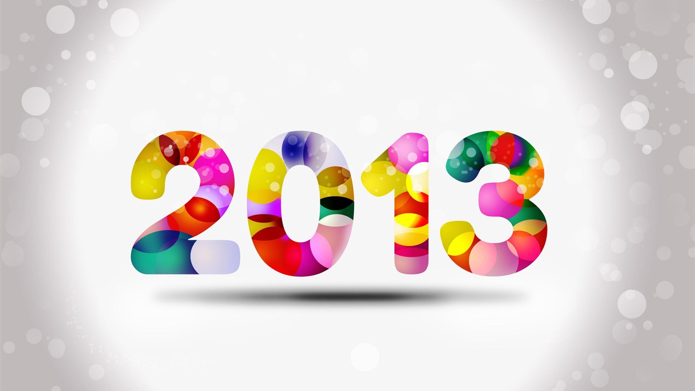 2013 New Year theme creative wallpaper(2) #4 - 1366x768