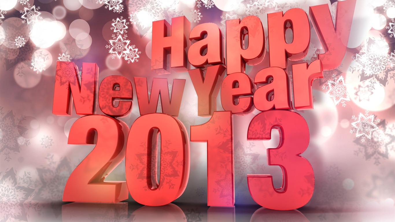 2013 New Year theme creative wallpaper(2) #5 - 1366x768