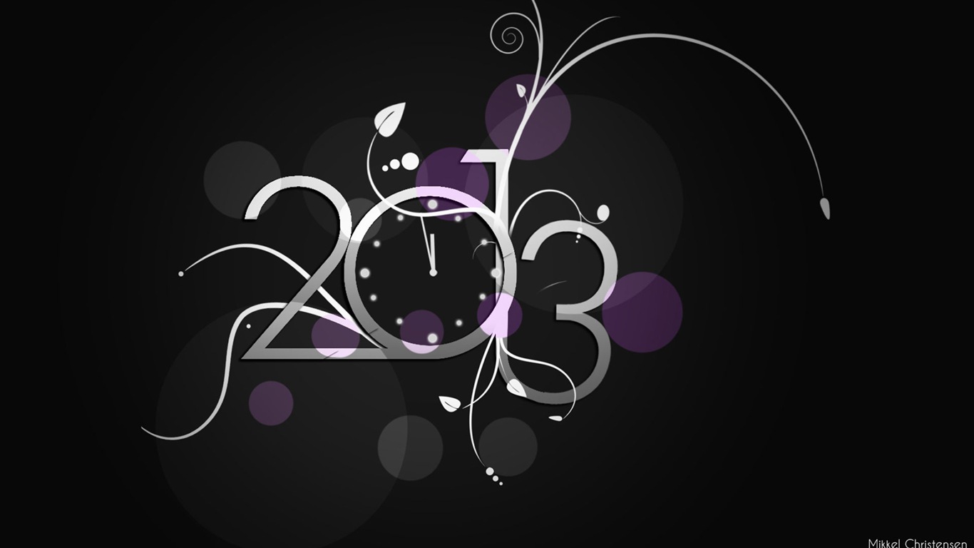 2013 Año Nuevo fondo de pantalla tema creativo (2) #12 - 1366x768