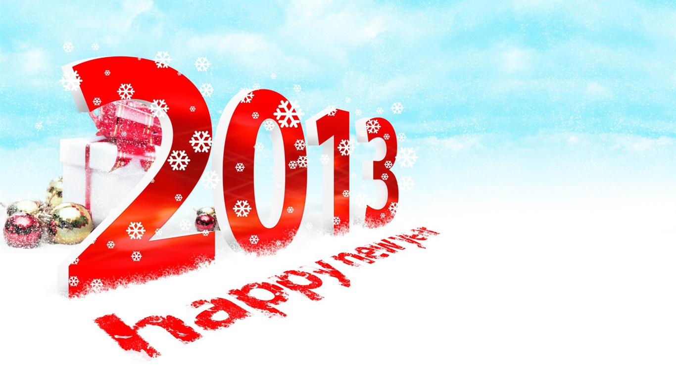 2013 New Year theme creative wallpaper(2) #13 - 1366x768