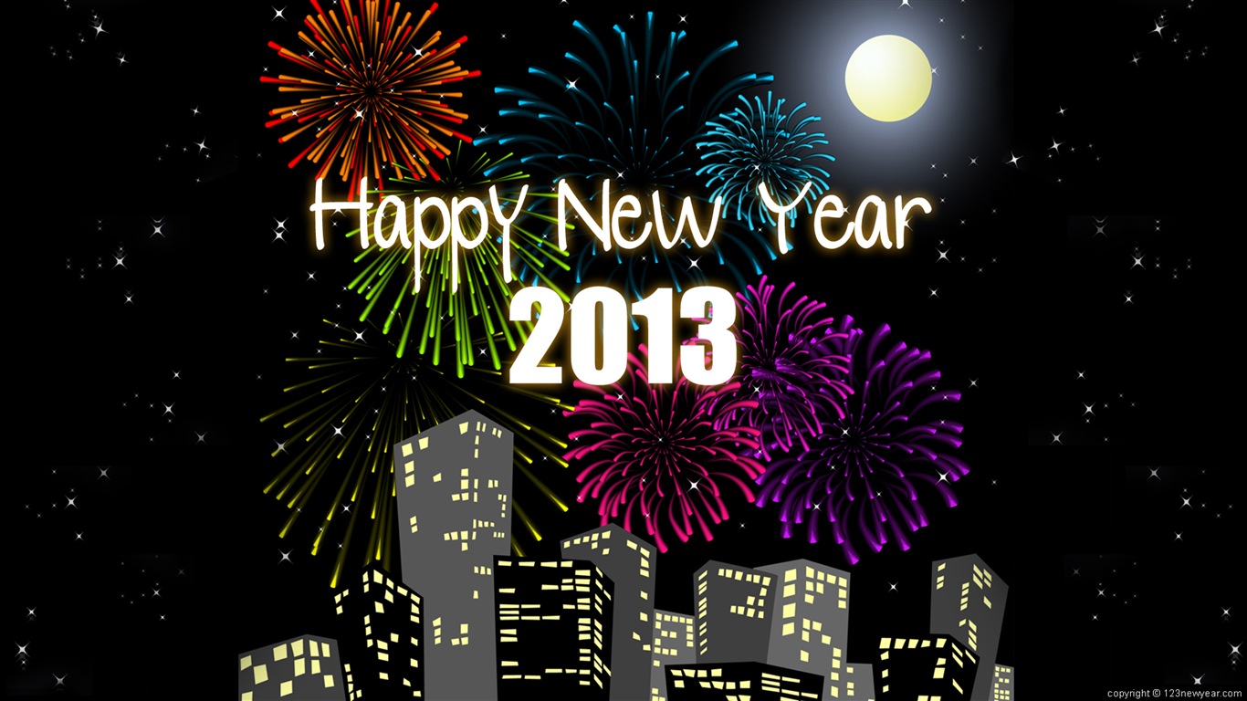 2013 New Year theme creative wallpaper(2) #17 - 1366x768