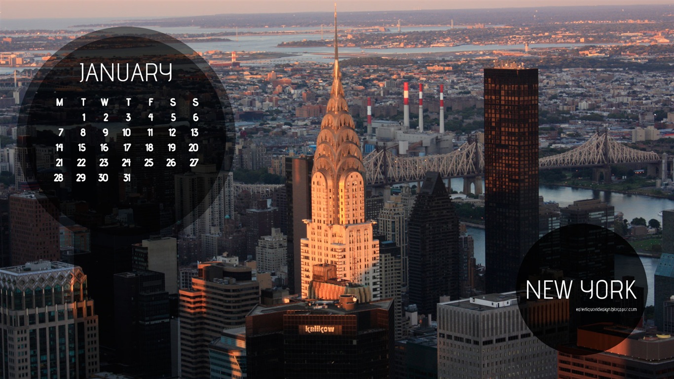 Januar 2013 Kalender Wallpaper (2) #8 - 1366x768