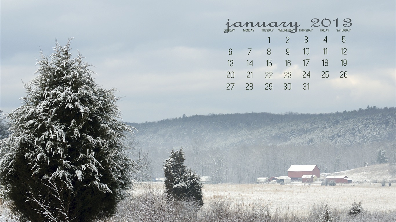 01. 2013 Kalendář tapety (2) #15 - 1366x768