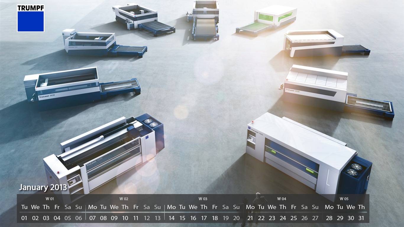 Januar 2013 Kalender Wallpaper (2) #19 - 1366x768