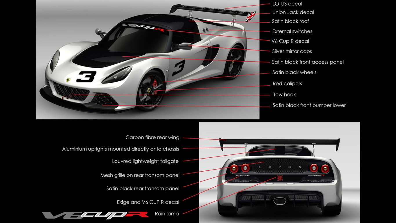 2013 Lotus Exige Cup V6 R HD fonds d'écran #10 - 1366x768