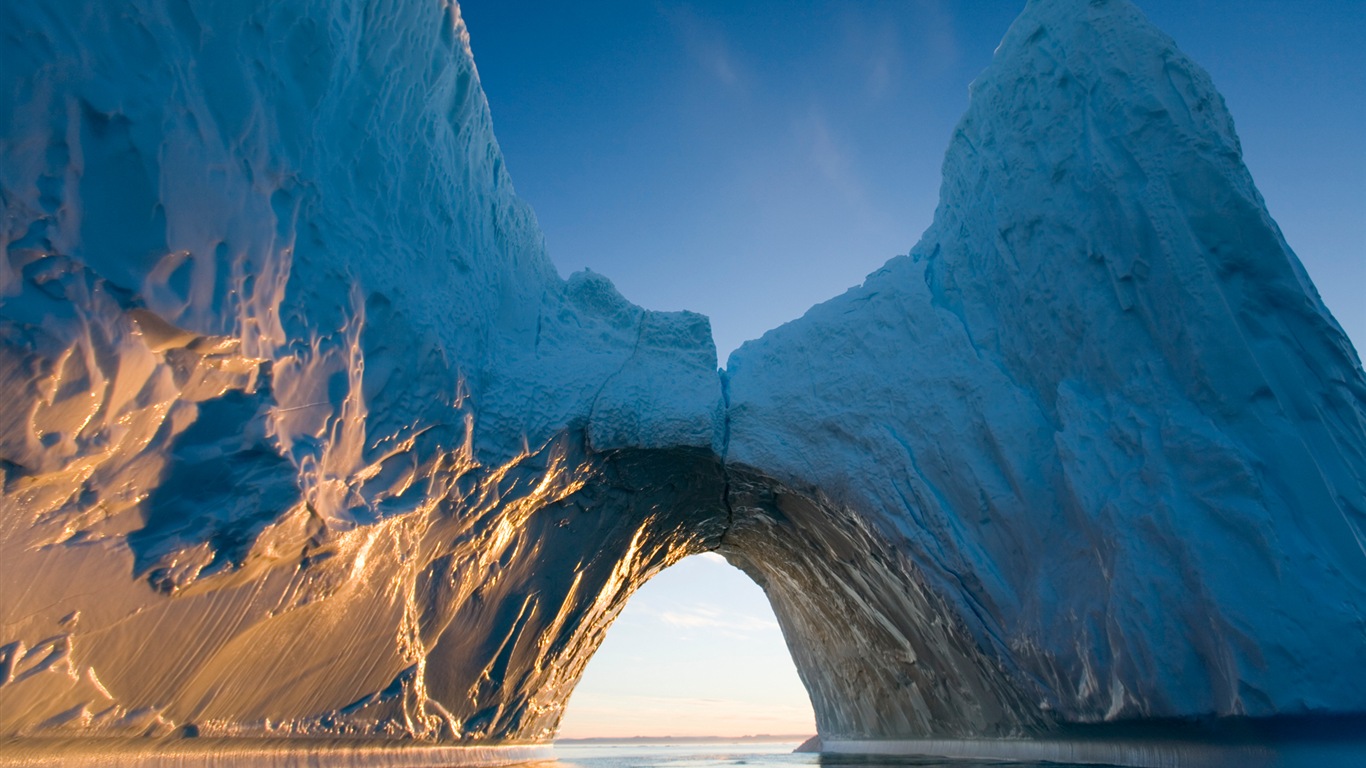 Windowsの8壁紙：北極、自然生態系の風景、北極の動物たち #3 - 1366x768