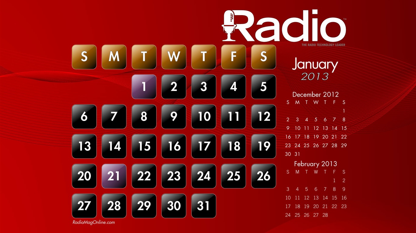 February 2013 Calendar wallpaper (1) #4 - 1366x768