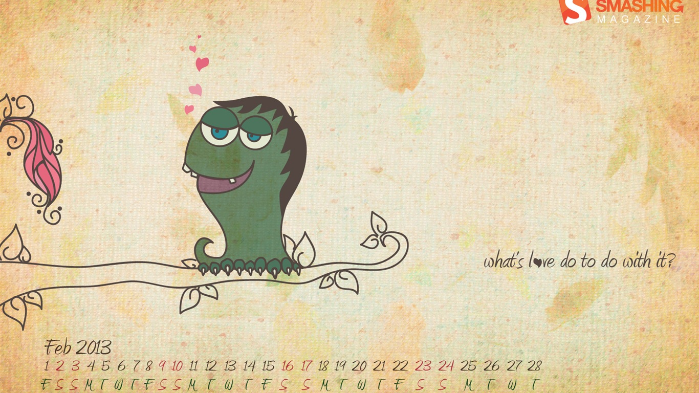 02. 2013 Kalendář tapety (1) #13 - 1366x768