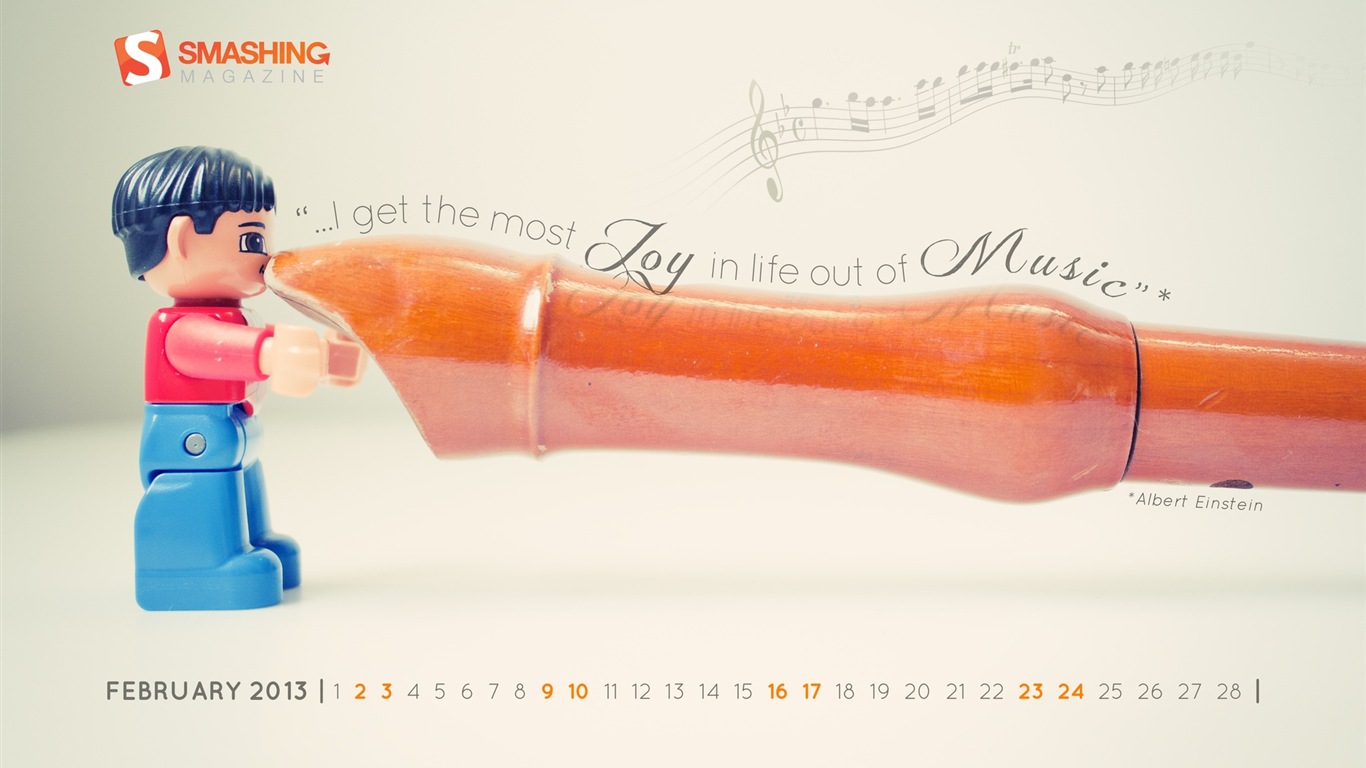 2013年2月 月历壁纸(二)2 - 1366x768