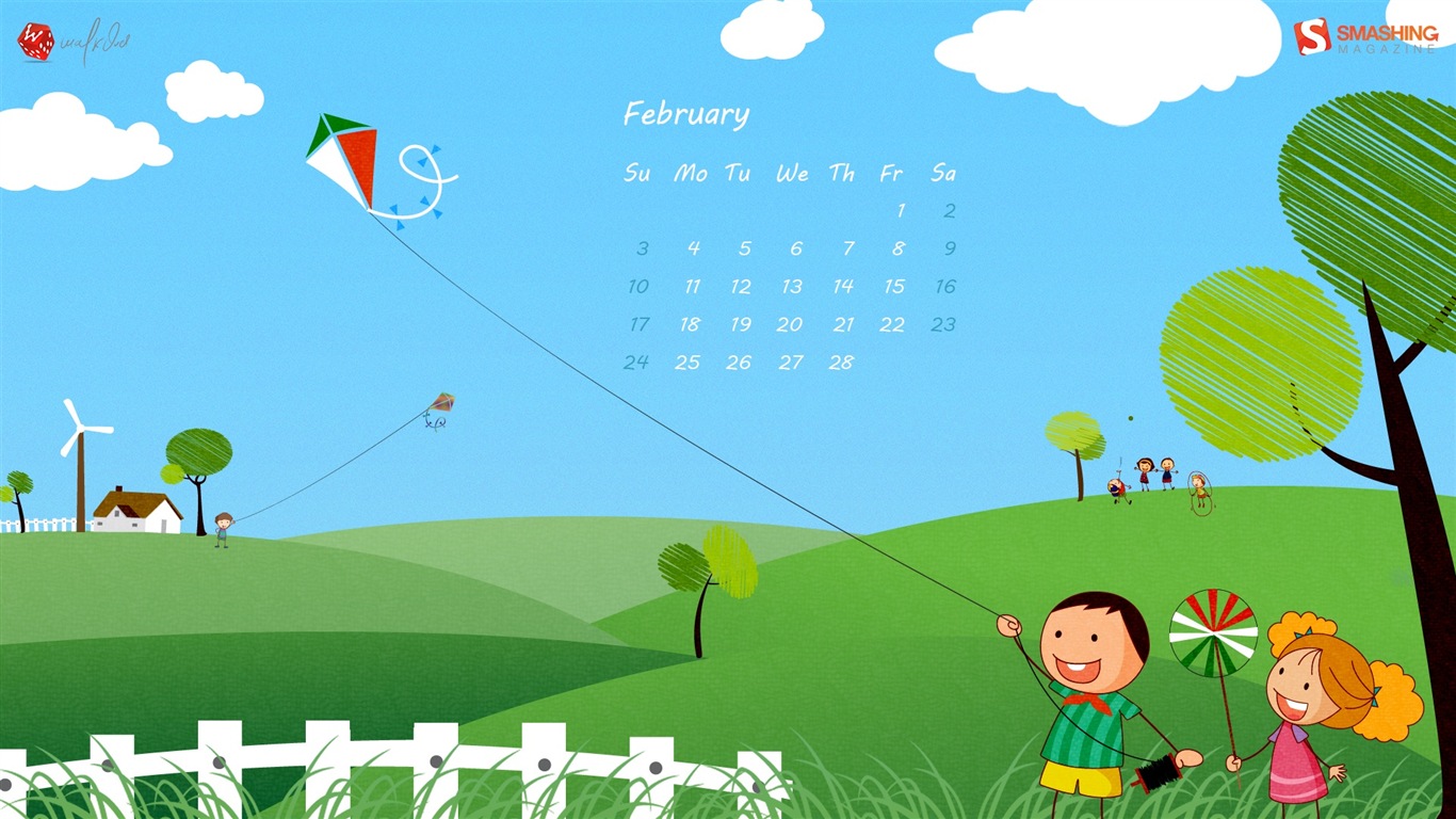 February 2013 Calendar wallpaper (2) #12 - 1366x768