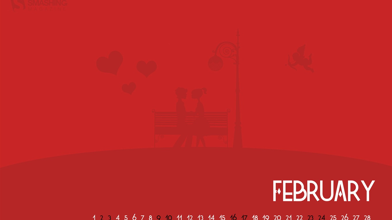 2013年2月 月曆壁紙(二) #13 - 1366x768