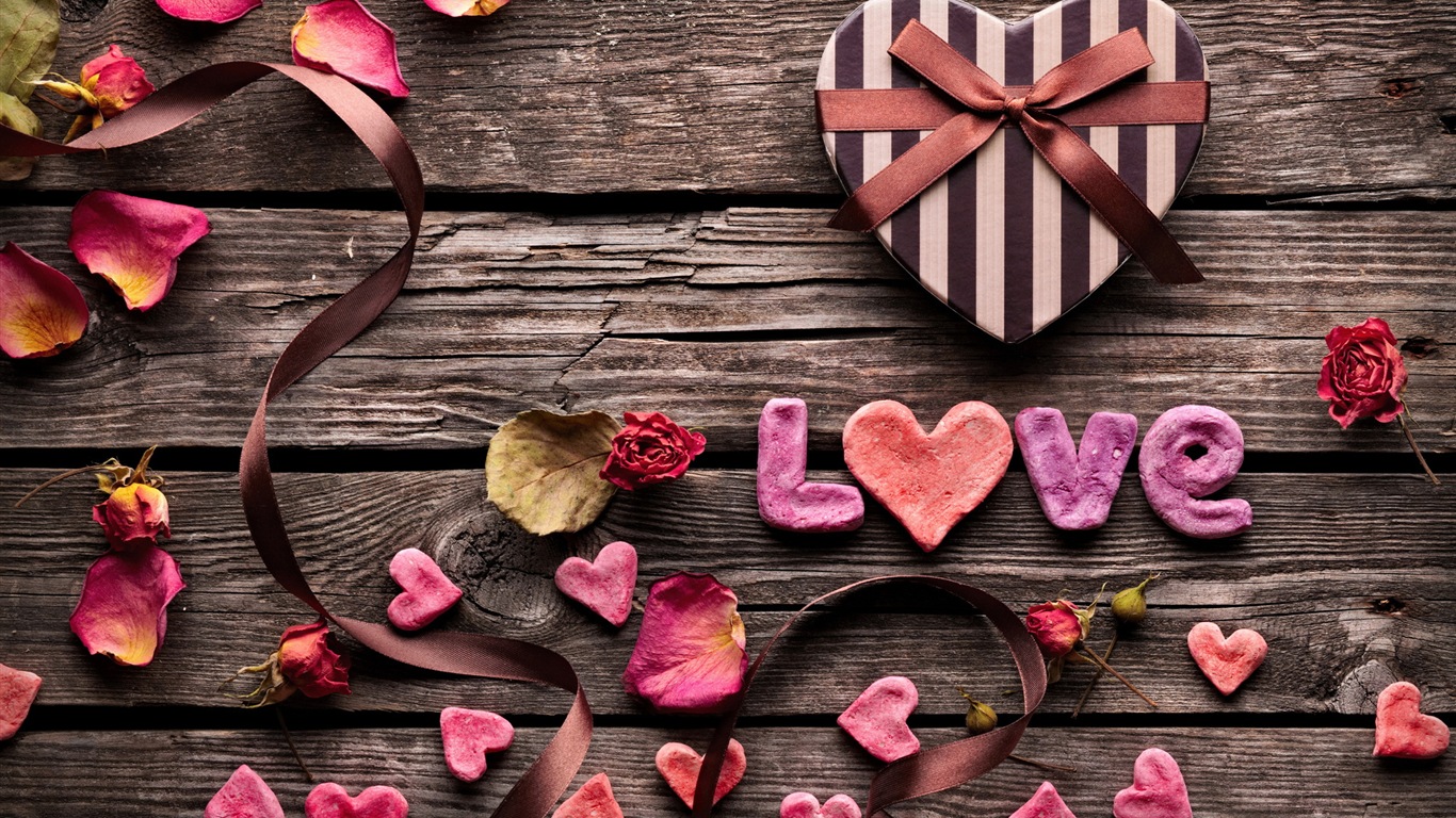 Warm und romantischen Valentinstag HD Wallpaper #16 - 1366x768