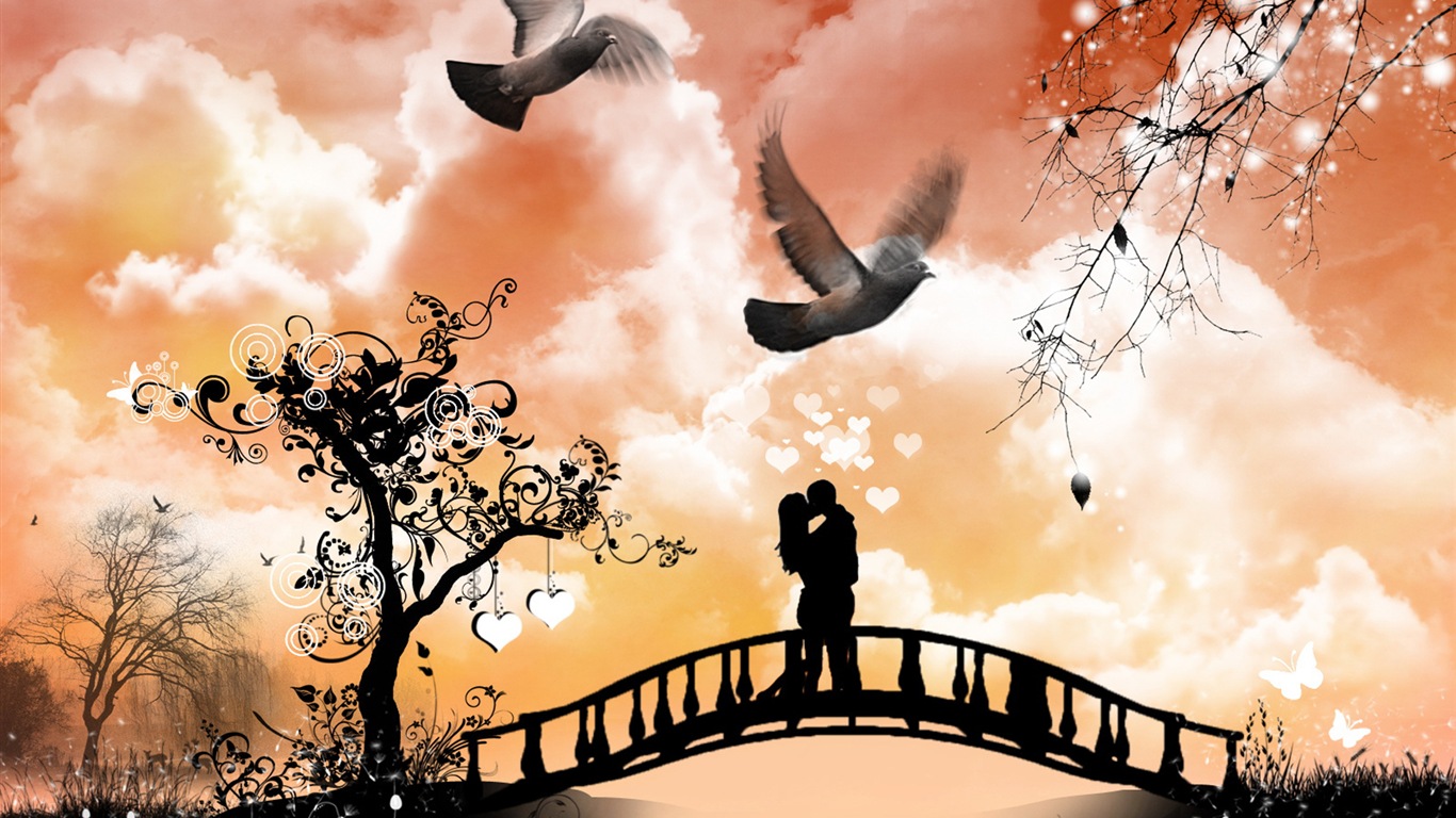 Warm und romantischen Valentinstag HD Wallpaper #20 - 1366x768