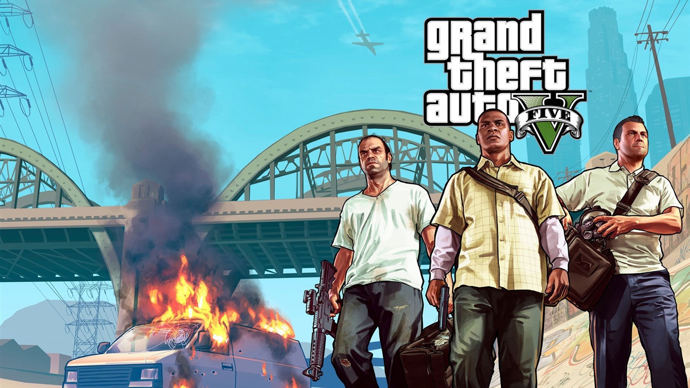 Grand Theft Auto V 侠盗猎车手5 高清游戏壁纸7 - 1366x768