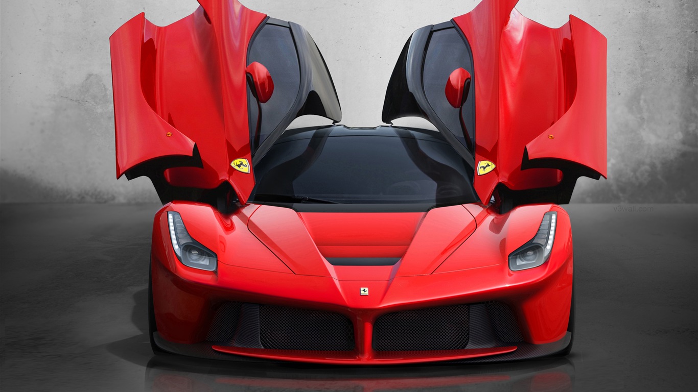 2013 Ferrari LaFerrari 法拉利LaFerrari红色超级跑车高清壁纸1 - 1366x768