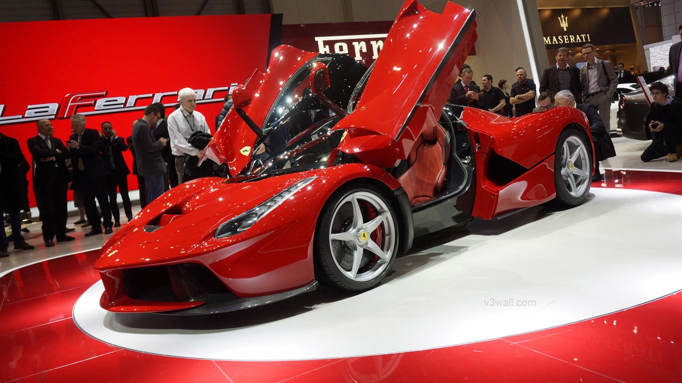 2013 Ferrari LaFerrari 法拉利LaFerrari红色超级跑车高清壁纸9 - 1366x768