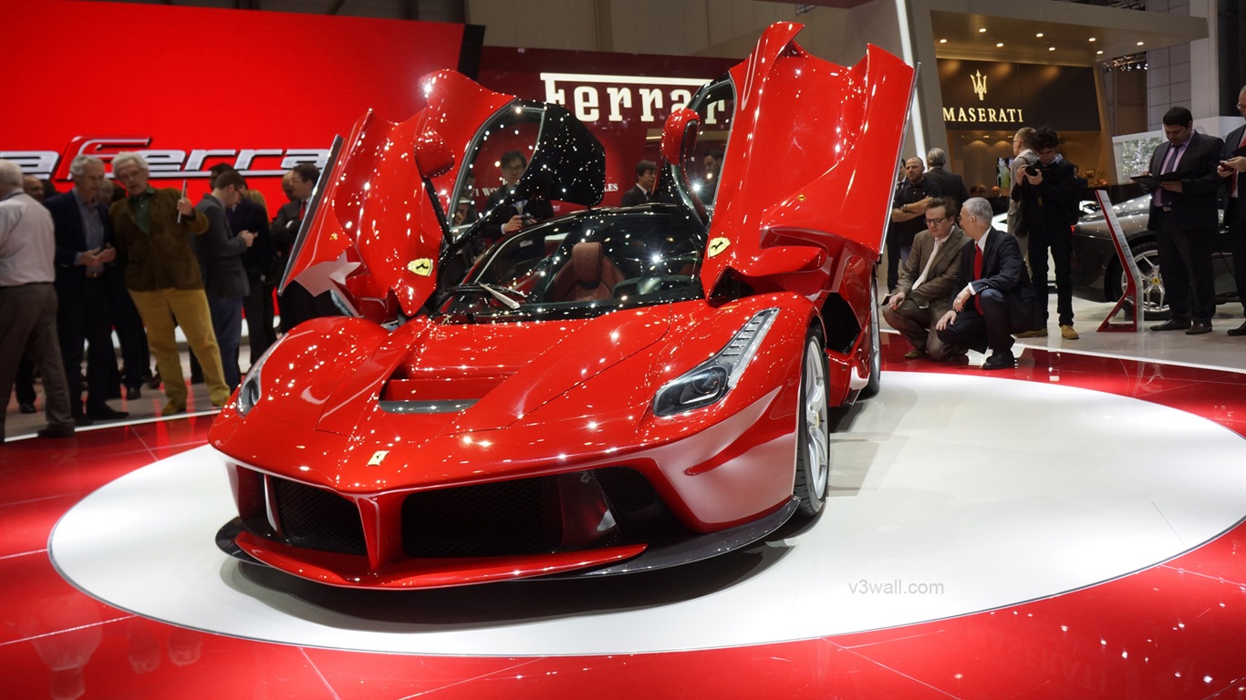 2013 Ferrari LaFerrari 法拉利LaFerrari红色超级跑车高清壁纸10 - 1366x768