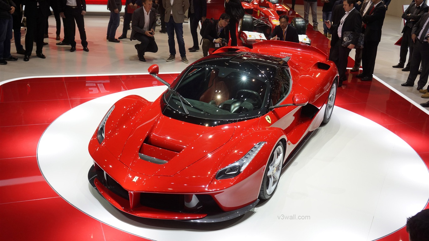 2013 Ferrari LaFerrari 法拉利LaFerrari红色超级跑车高清壁纸12 - 1366x768