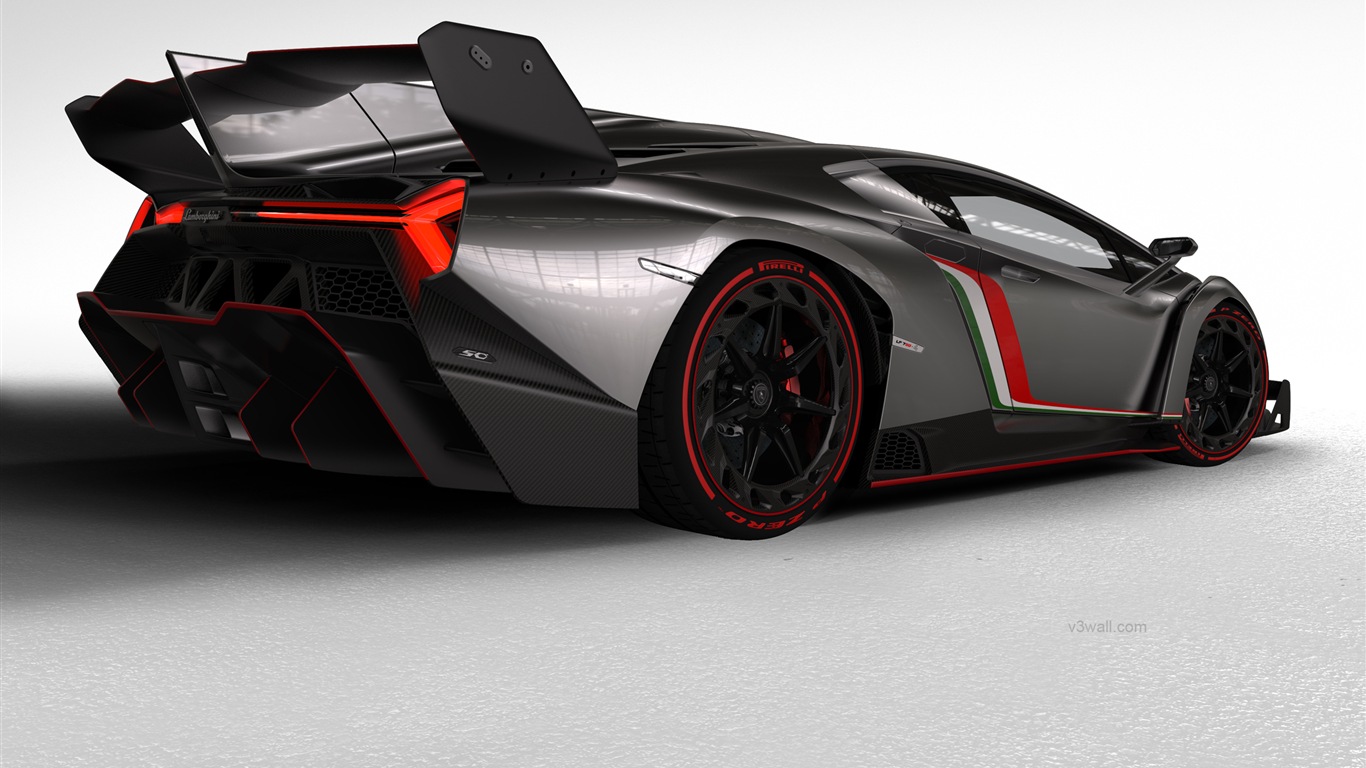 2013 람보르기니 Veneno 고급 supercar HD 배경 화면 #2 - 1366x768